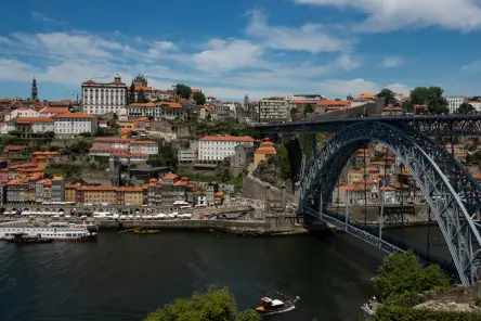 Black bridge in Porto, Portugal